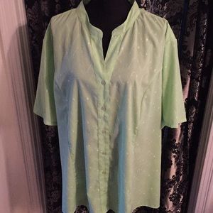 Plus size ladies button down blouse